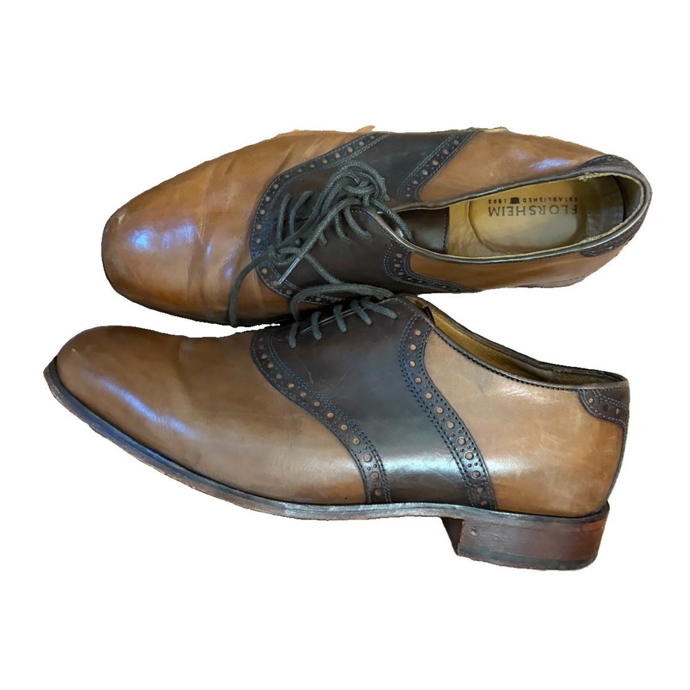 Florsheim Imperial Spectator Oxford Men's 10D Two Tone Brown Leather